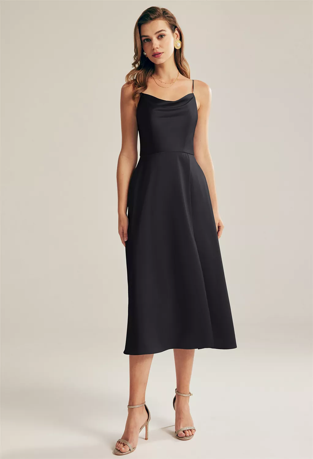 AW Renee Black Metallic  Spring Wedding Guest Dresses